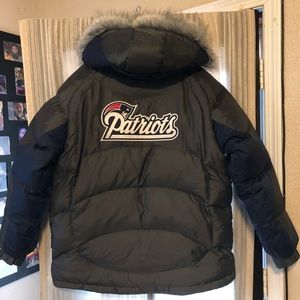 NFL Patriots Navy Puffer Jacket